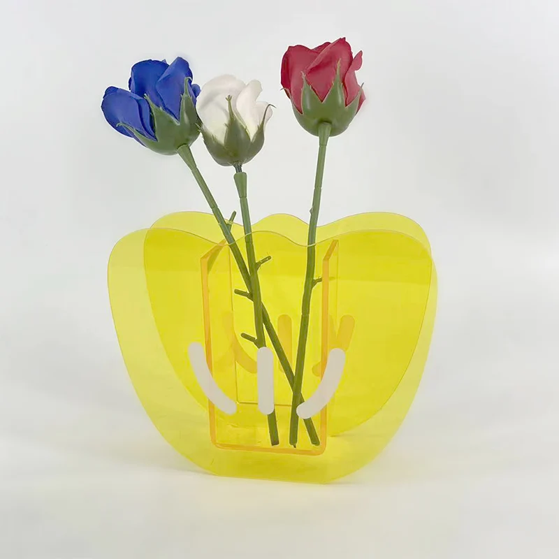 Factory customize designer Modern Minimalist Style high quality acrylic flower  vase for home decoration