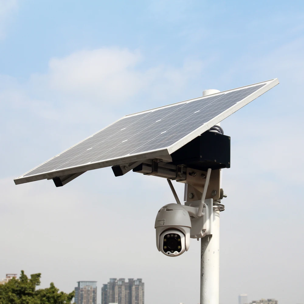 Собирается tech ip ptz камера для наружной съемки gsm Wi-Fi cctv охранная 80 Вт работает 4g видеонаблюдения 4G Солнечная 5mp