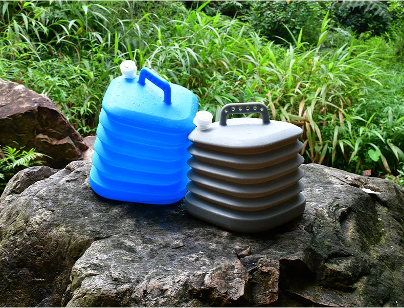 
factory price Camping water tank fishing 14.5L silicone insulated folding water bucket for travel 