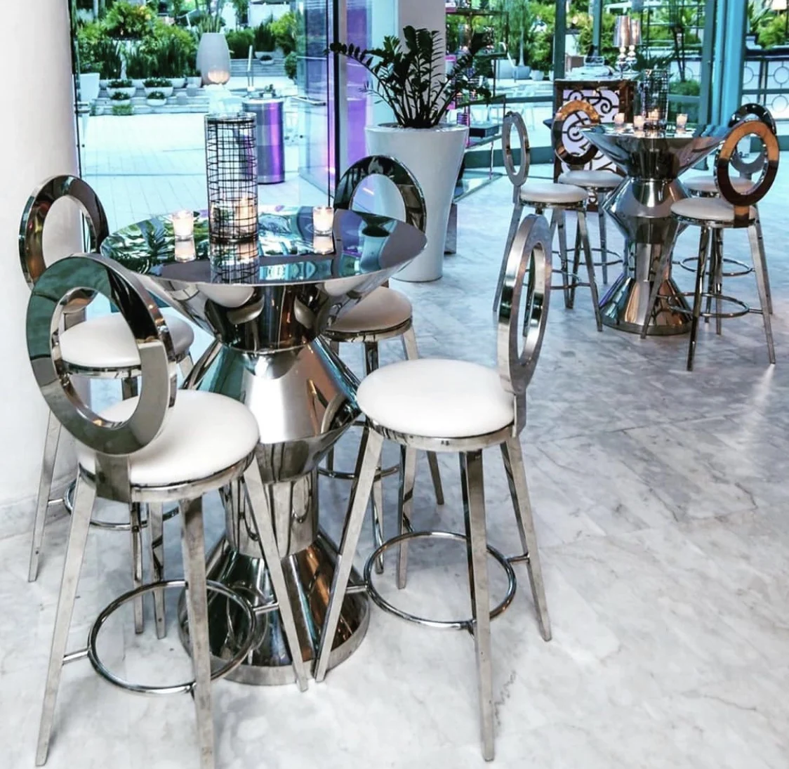 Металлический высокий коктейльный стол для продажи