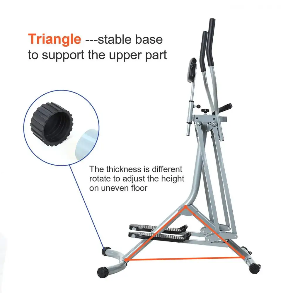 TODO Folding Fitness Step Machine Air Walk Trainer Exercise Stepper Glider with LCD Display