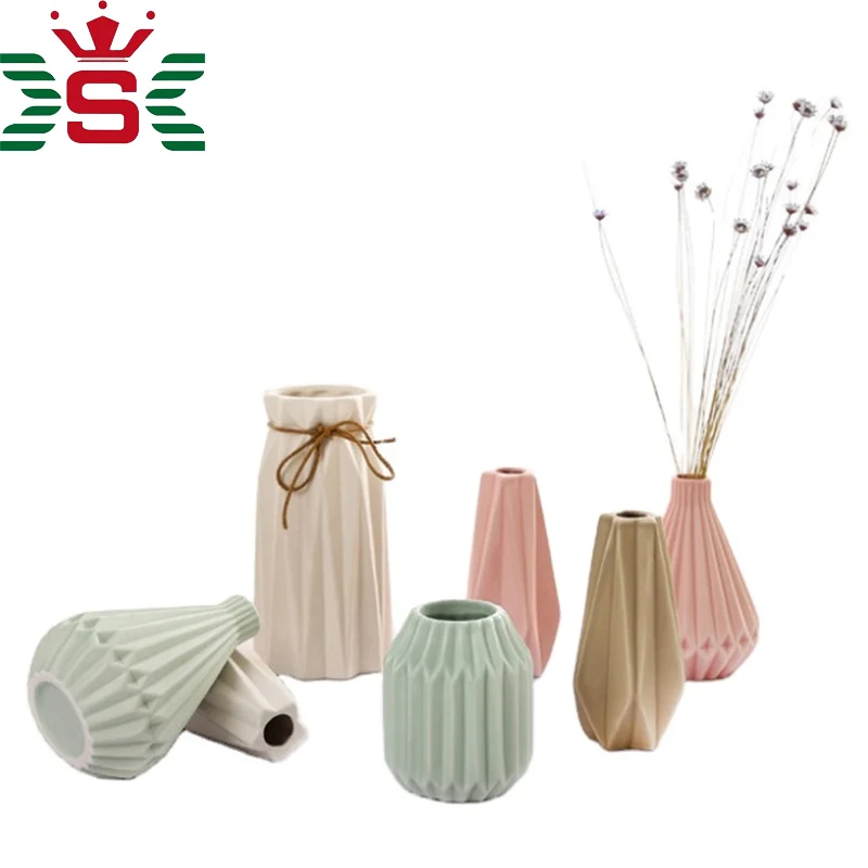 China produce elegant cheap small flower magic vase ceramic for wedding
