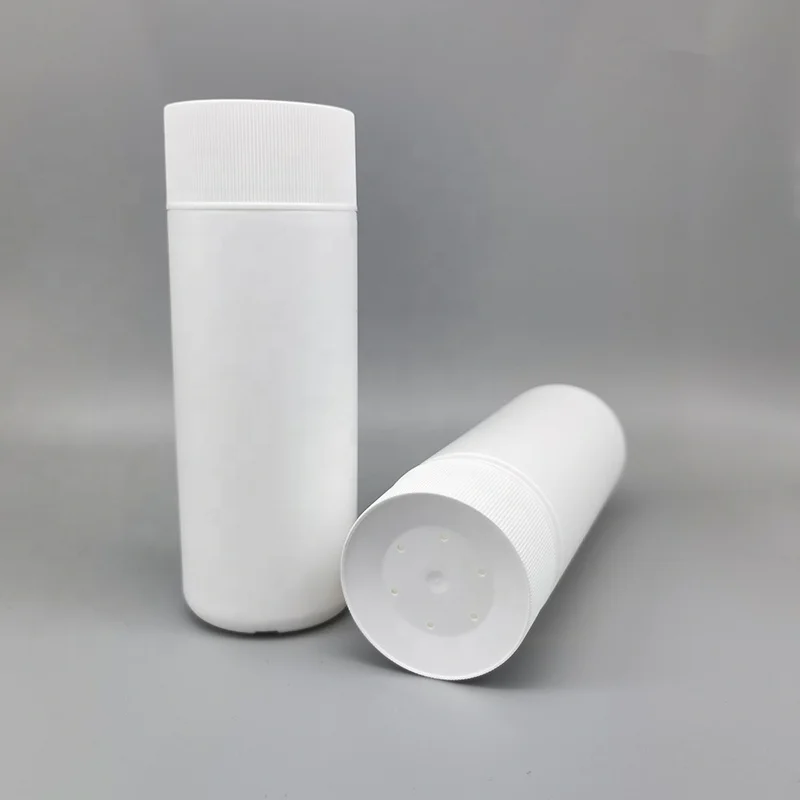 200ml HDPE Plastic Powder Bottle Left-right Switch Lock Pet Baby Talcum Powder Dry Powder Prickly Heat Packaging