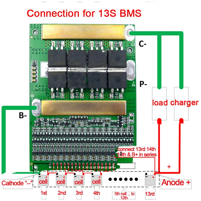  Балансировочный модуль для литий-ионной батареи 6S до 17S BMS 50 А 3 2 в 7 18650 10S 13S Lifepo4 Lipo PCM балансировочная Защитная плата