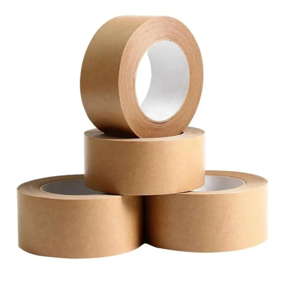 PD Custom Strong Durable Self Adhesive Writable Kraft Paper Packaging Paper Tape For Carton Sealing