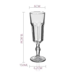 Wholesale lead free glass exquisite smooth cup mouth Diamond goblet cup wine glass brandy champagne glass