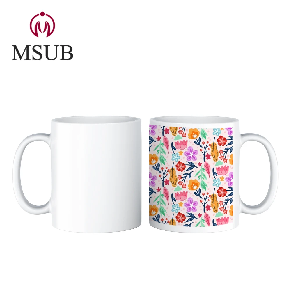 
11oz colorful printing blank white sublimation mug for Christmas gift 