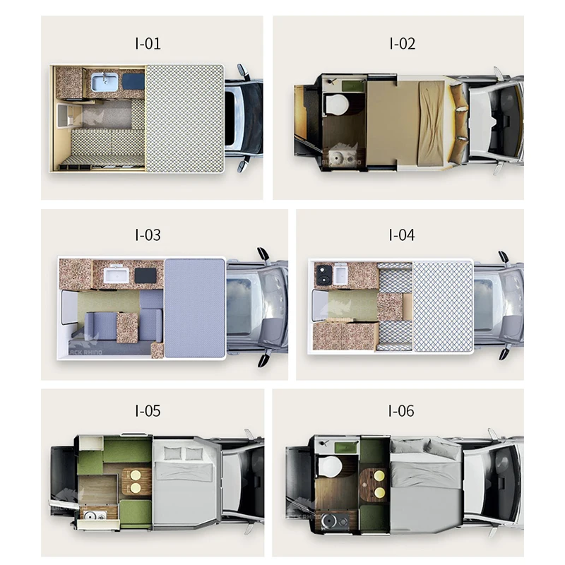Truck camper pod 8ft bed box with shower rv caravan motorhome motorcaravan USA luxury