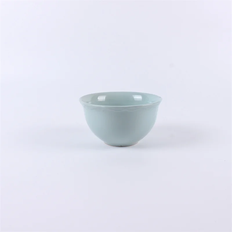 Scalloped nordic stoneware dinnerware bowl set color glazed dinner set