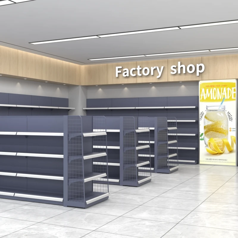 Customized Double-sided supermarket equipment convenience store shelves