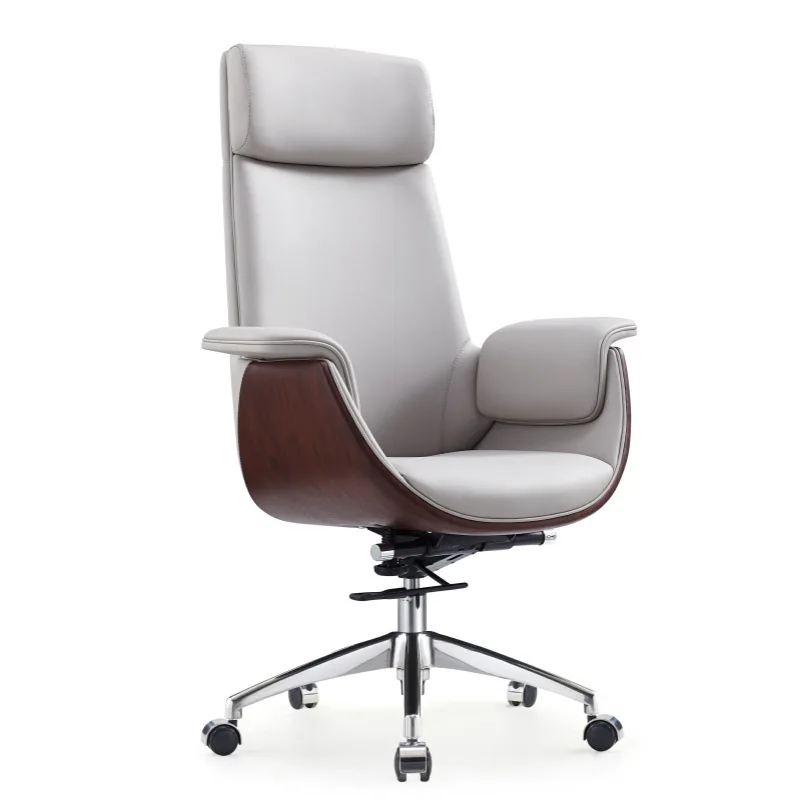 White classic office chair ergonomic design rolling chair leather executive chair for sale