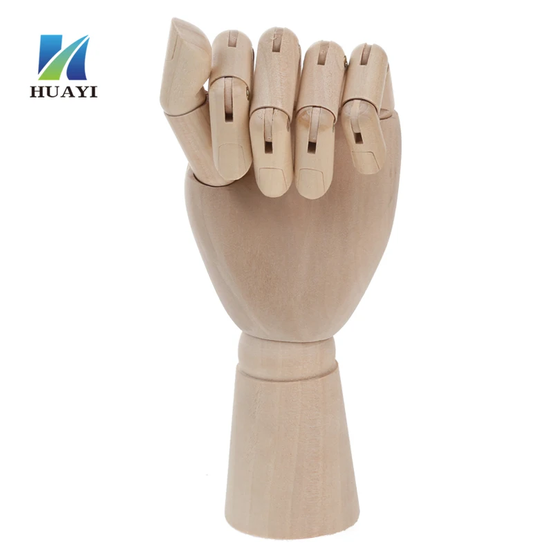High Quality Factory Direct Supply Beech Toy Mannequins Wooden Articulated Hands Wood Handmade Model Polished HUAYI as Picture