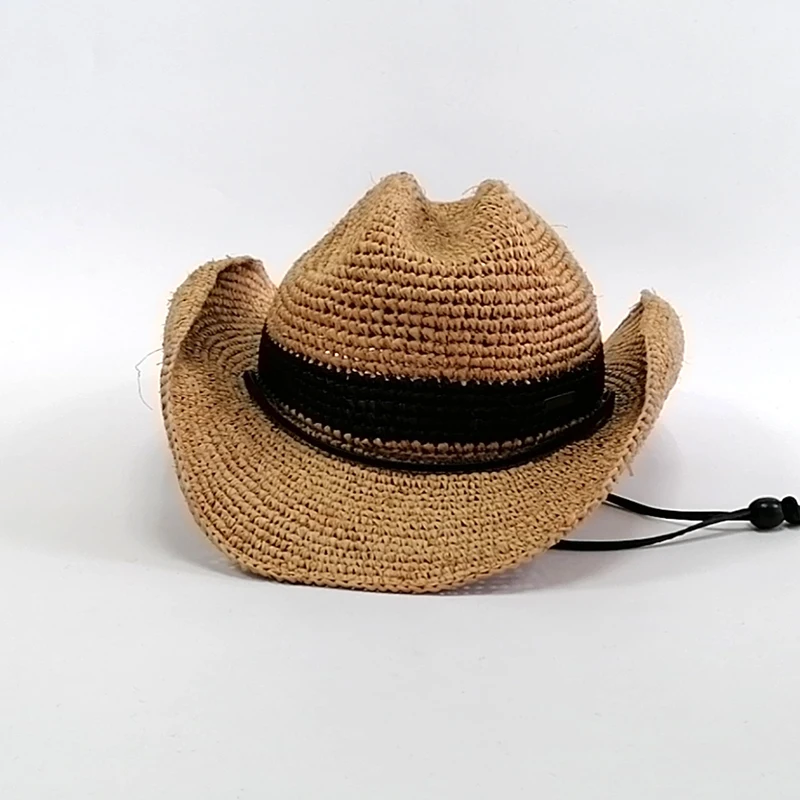 TWS-200157 Women & Man Classic Raffia Straw Hat Beach Hat Straw Summer Cowboy Straw Hat