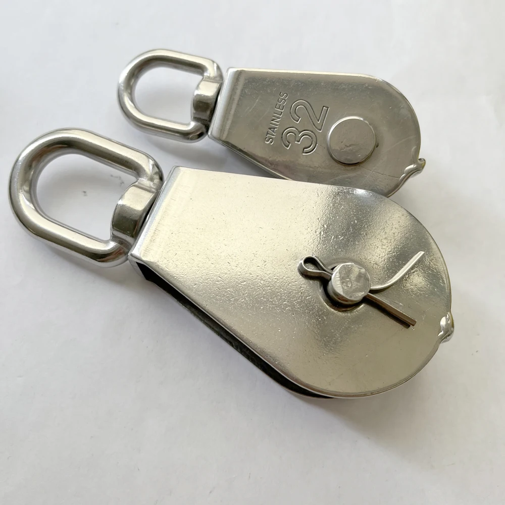 Проволочный Трос из нержавеющей стали, поворотный нейлоновый шкив, одно колесо