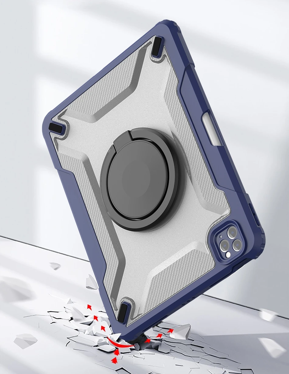 360 Rotative Stand TPU Case for ipad 10.2 10.5 10.9 11 Pro 2021 Cover with Pen Slot Air 4 Air 5 Shockproof ipad Cover