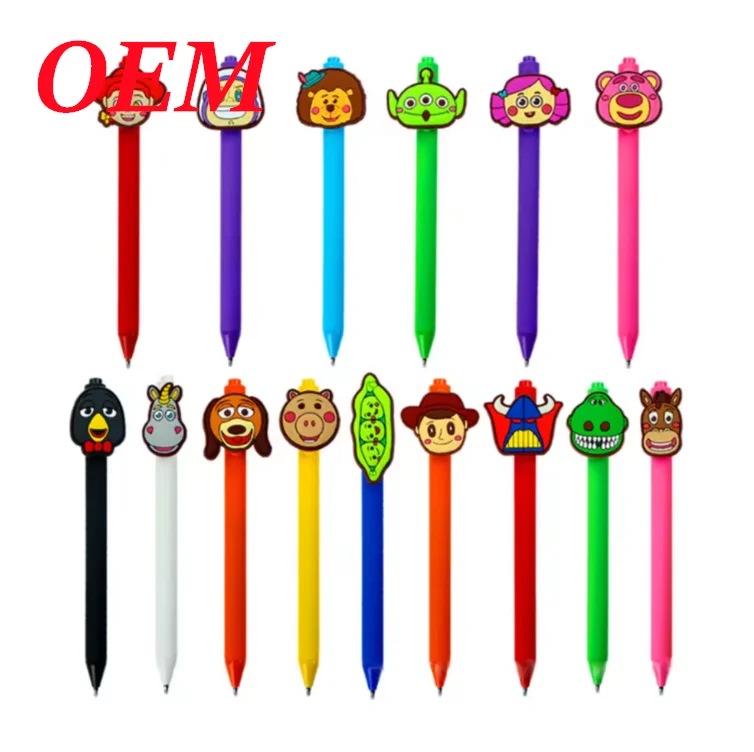 Custom 3D Pretty Pencil Topper cartoon Chinese Shaped Animal pen topper