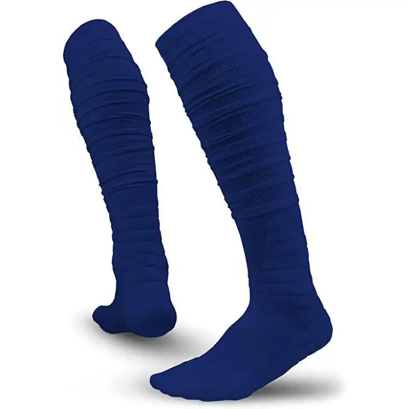 KTS523 Thigh High Slouch Soccer Socks Custom Logo Design Adult Football Sport Thickened Arbitrary Pad Cushion Terry Rugby Socks