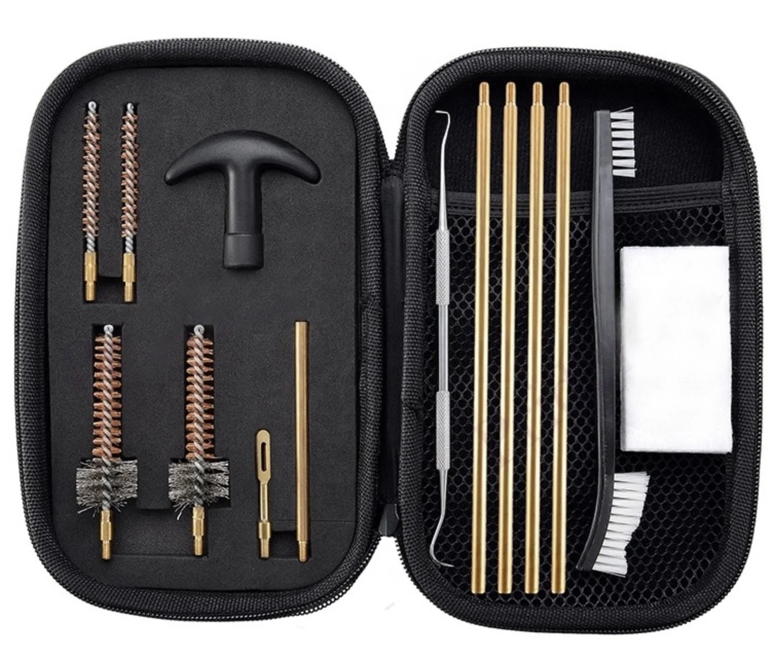 
.223/5.56 Cleaning Kit with Bore Chamber Brushes Cleaning Pick Kit, Brass Cleaning Rod in Zippered Organizer Compact Case 
