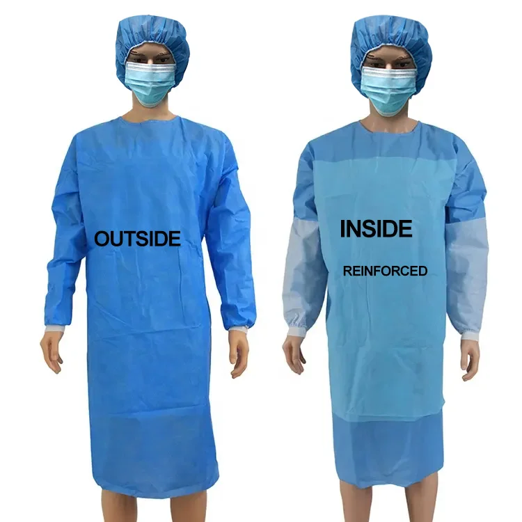 Customizable Level 2 Sterile Reinforce Sms Non-woven Medical Gown Disposable Surgical Isolation Gowns For Hospital