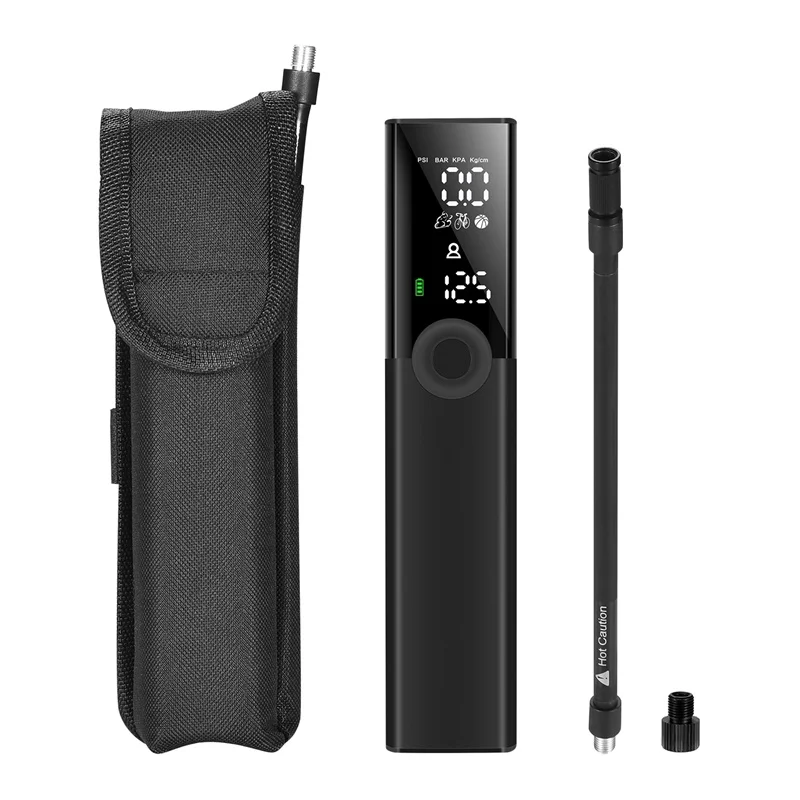 
Tire Inflator Electric Automatic Mini Portable Air Pump for Bike Motorcycle Ball with Flashlight 