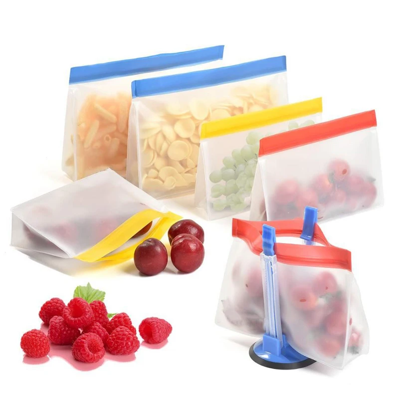 Freshness Protection PEVA Food Storage Zipper Bag PVC Based PVC Container for Sourcing Fresh Food