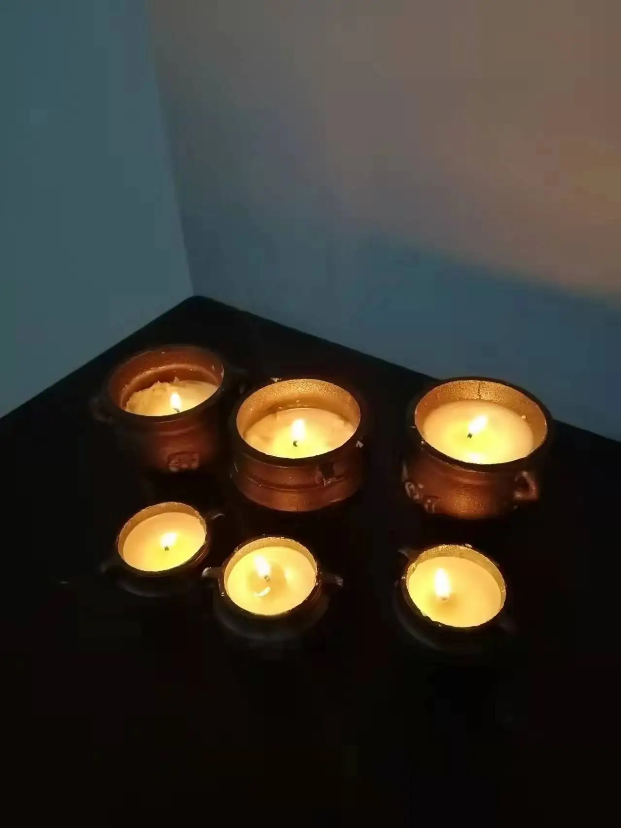 Home Fragrance Incense Wax Melts Candle Holder Jars Cast Iron Cauldrons with Handle and Lid-Plain No Symbol