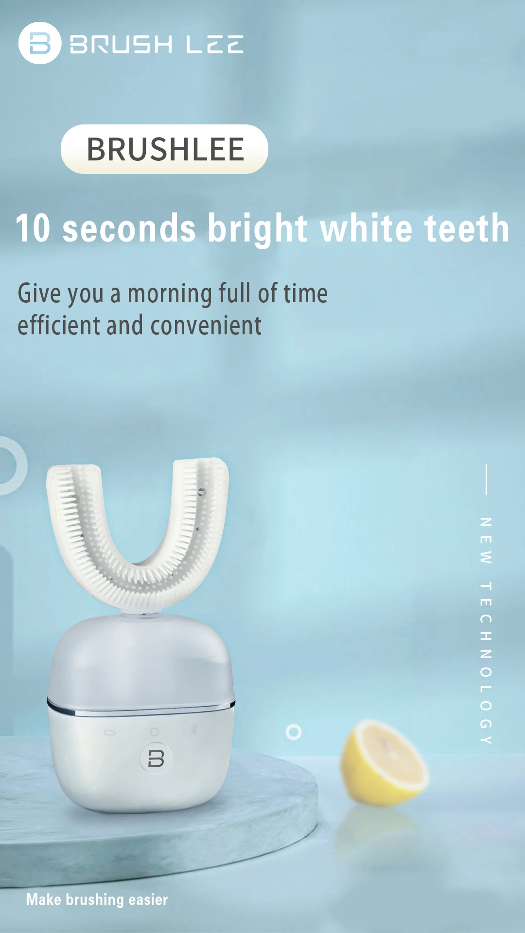 wholesale products professional wireless kraft cleaner u shape 360 toothbrush