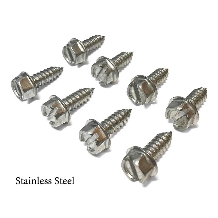Stainless Steel Black License Plate Frame Screws for Fastening License Plates