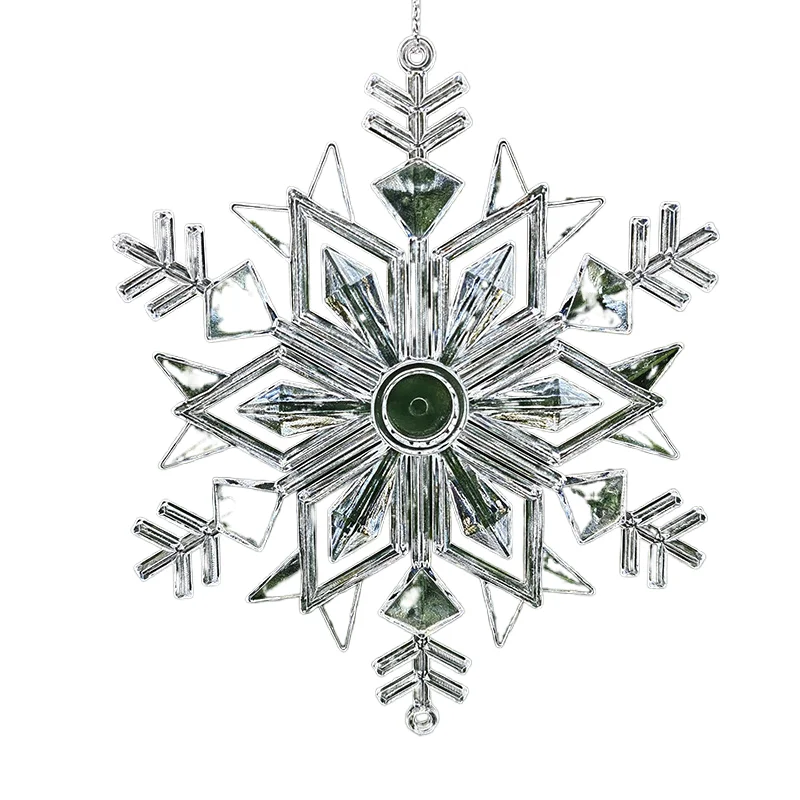 2407 zhikou acrylic six ice crystal snowflake decoration pendant fishbone jewelry high transparent hotel home holiday penda