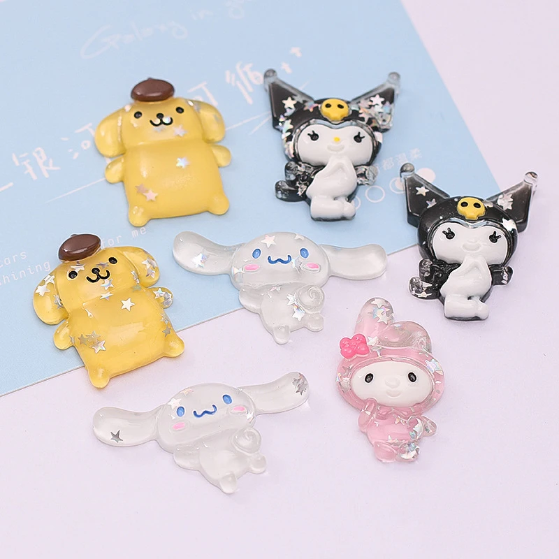 Slime Resin Charms Cute Set Flatback Mixed Assorted Kawaii Cartoon Embellishments Supplies for DIY Crafts Hair Clip Decorations