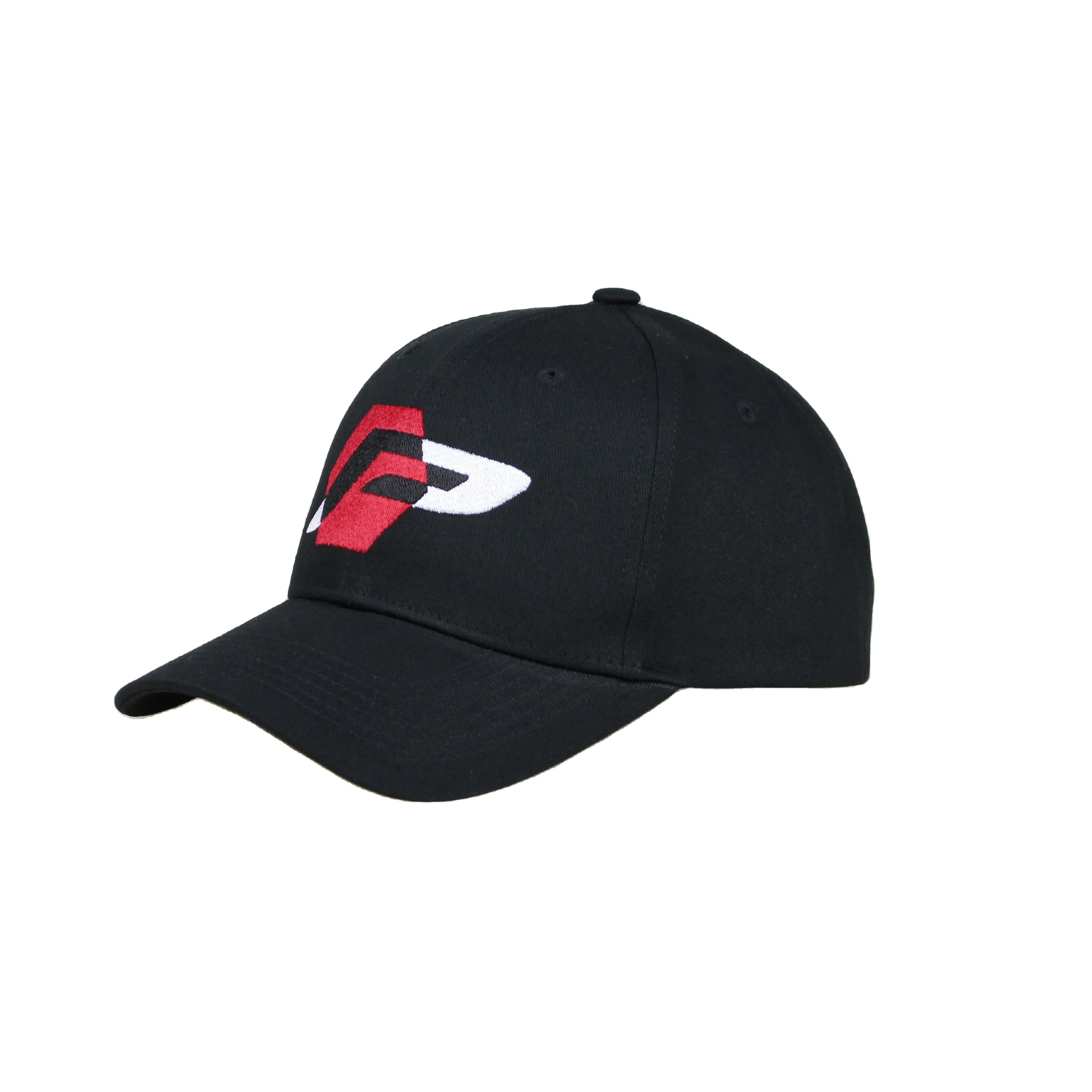 Low profile 6 panel baseball cap structured high quality sport cap hat flat embroidery logo custom for outdoor activity