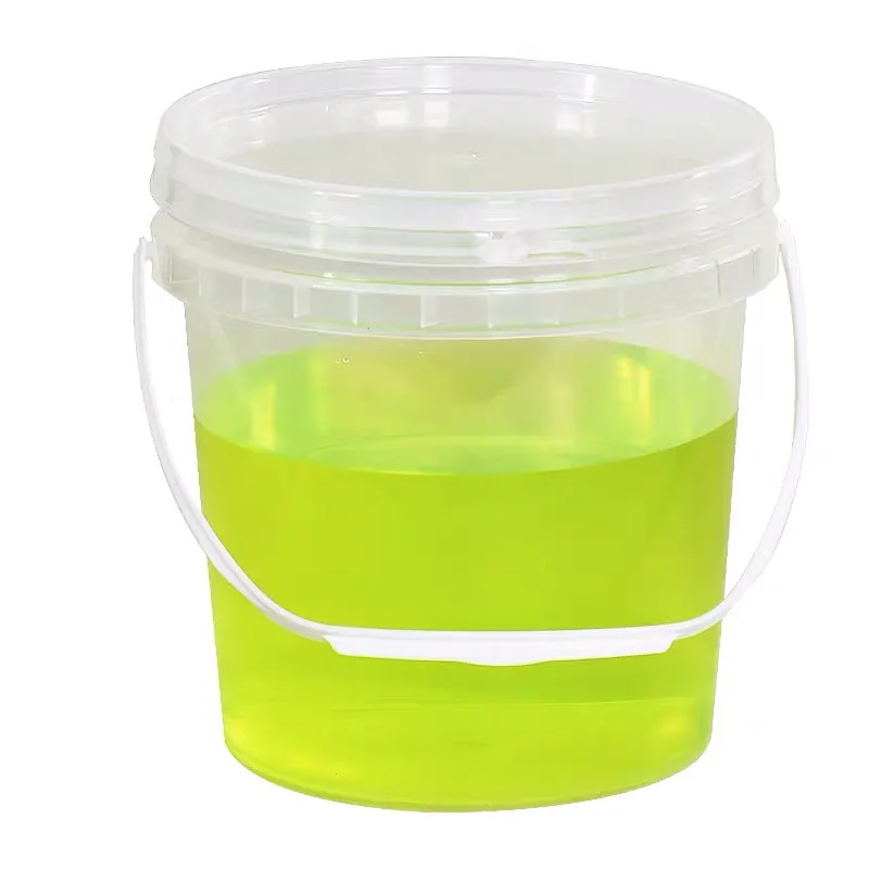 clear round shape food grade ice bucket plastic