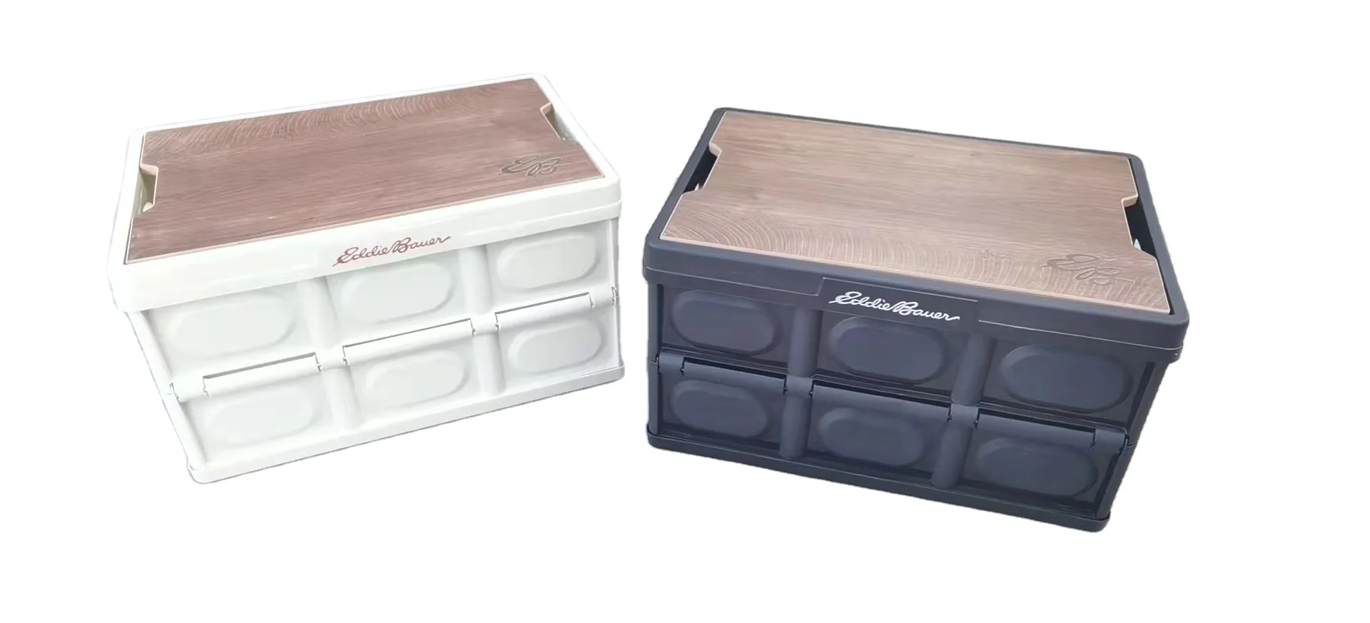Multi-function outdoor camping 30L 55L Plastic Folding Storage Box stackable Collapsible crate Bin Boxes with