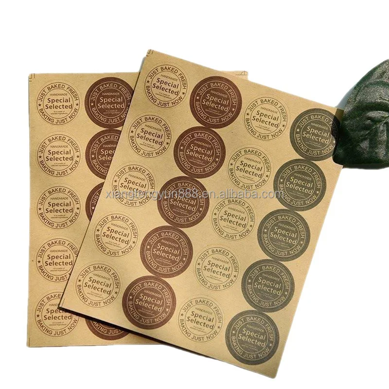 High quality 3d sticker thank you sticker custom logo stamp for packaging paper