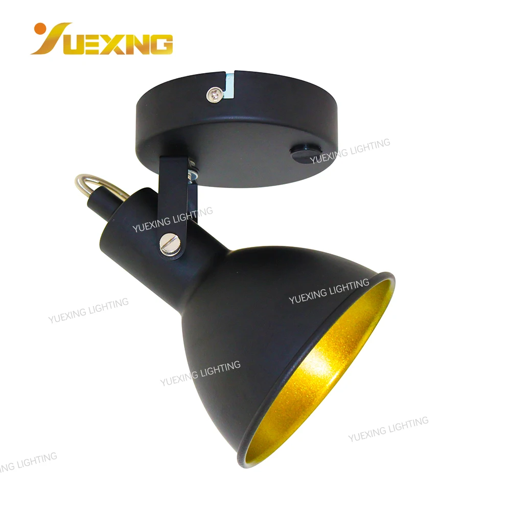 Max 50W Halogen Lamp Bulb Spot Lamp Surface Mounted Track Black Metal Spot Light