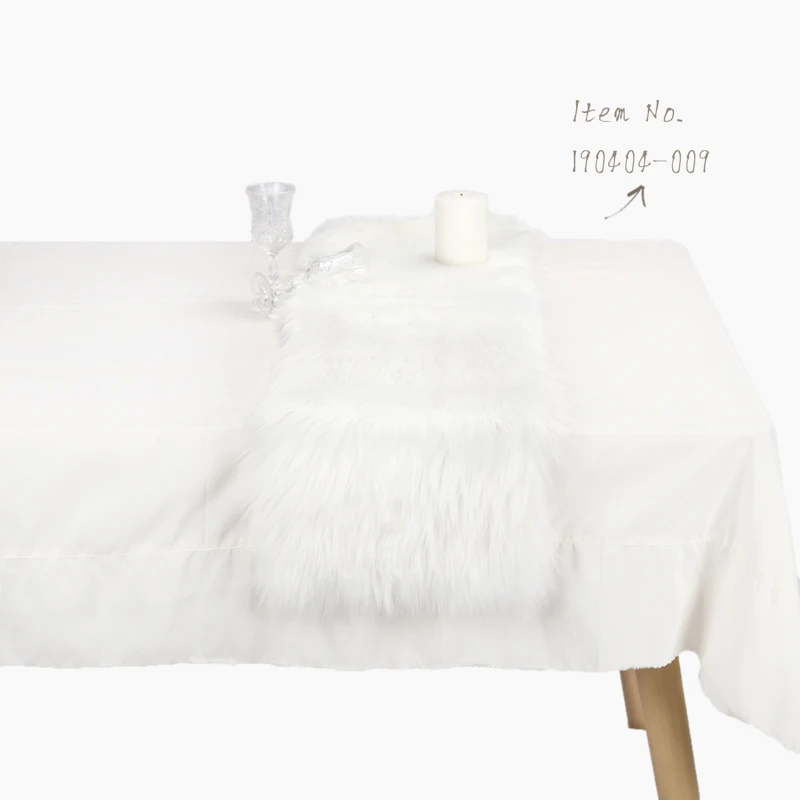 Fuzzy Farmhouse Decoration Fall Faux Fur Boho Luxury Table Runner