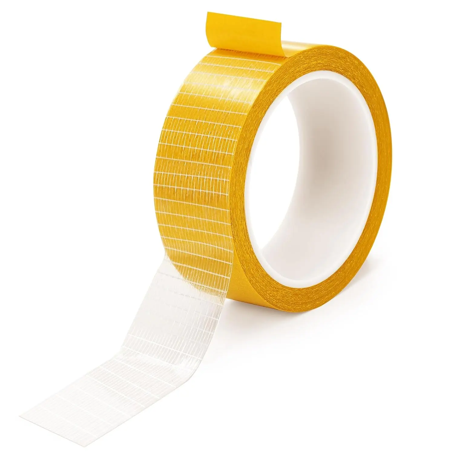 Double Sided Fabric Tape Super Sticky Clear Carpet Tape Strong Wall Adhesive with Fiberglass Mesh for Clothes