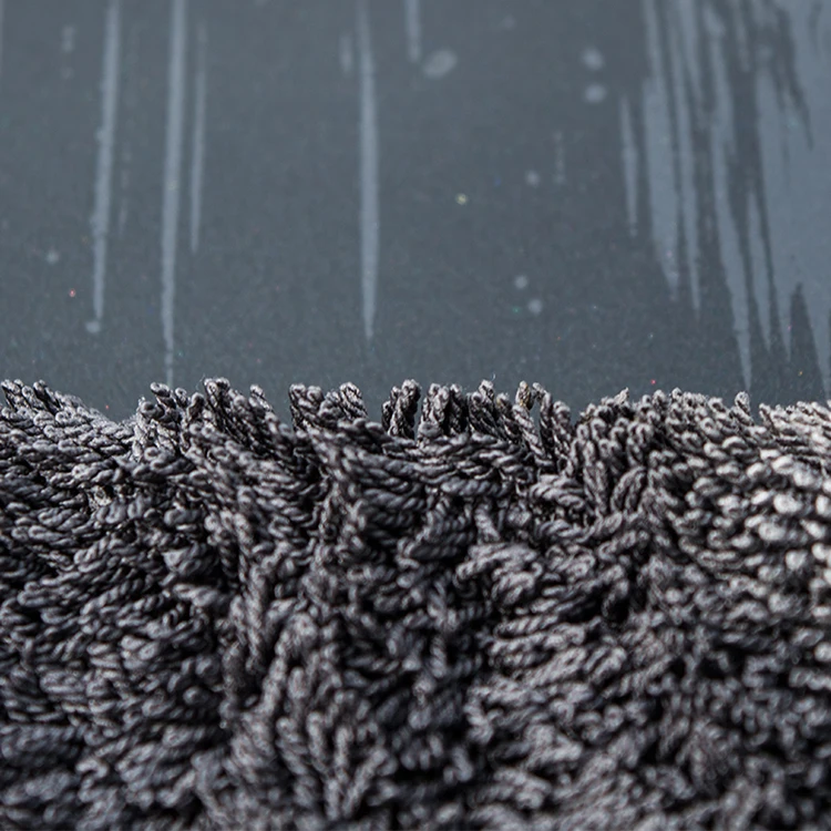 Wholesale Absorbent Car Wash Towel 600/1200GSM Gray Microfiber Thicken Car Cleaning Drying Cloth Towels