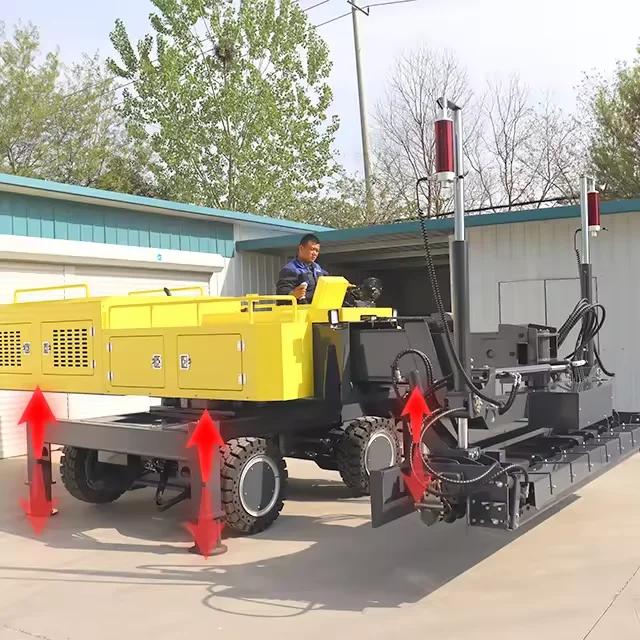 High Efficiency Boom Laser Screed Small Emery Sand Paver with even Spread Construction Machine Telescopic arm emery spreader