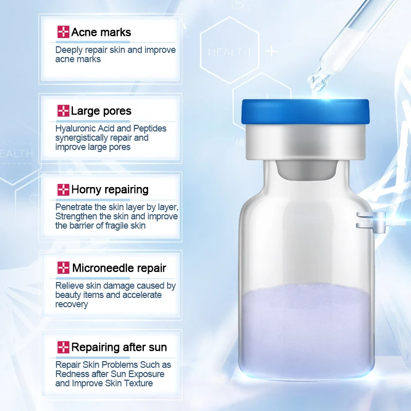 OEM GHK Cu Peptides Repairing Lyophilized Powder Set  Copper GHK Anti Aging Skin Care Face Serum Beauty Cosmetics