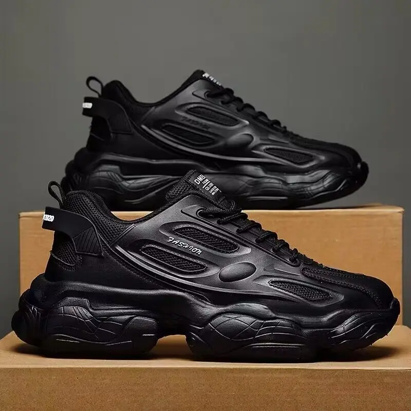 2024 Autumn New Breathable Mesh Sports Shoes Trend Versatile Thick Sole Casual Running Shoes