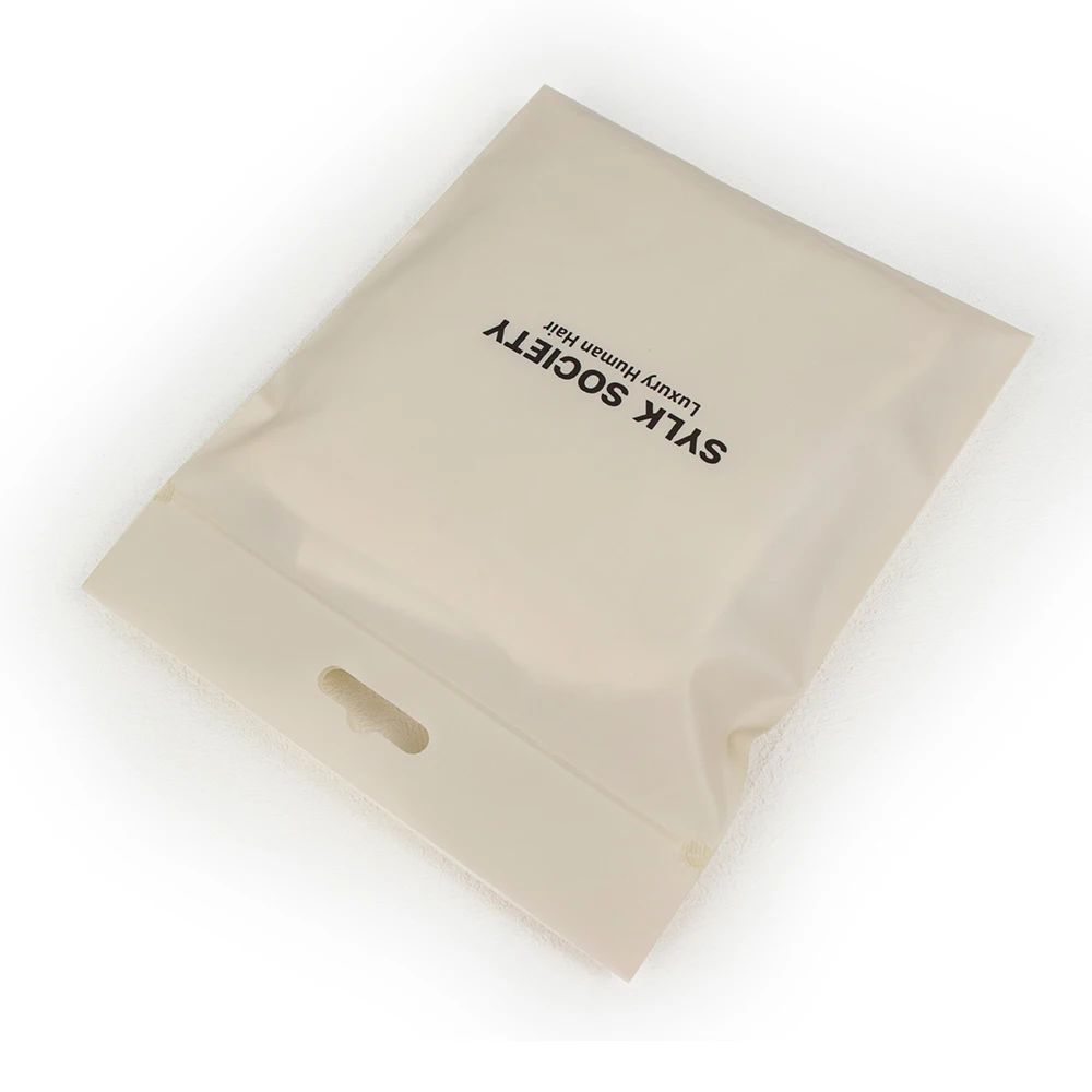 Custom Logo Print Milk Cream Ziplock Bag for Clothes Packaging Reclosable Sealable Plastic Bags for Packing Cream Color