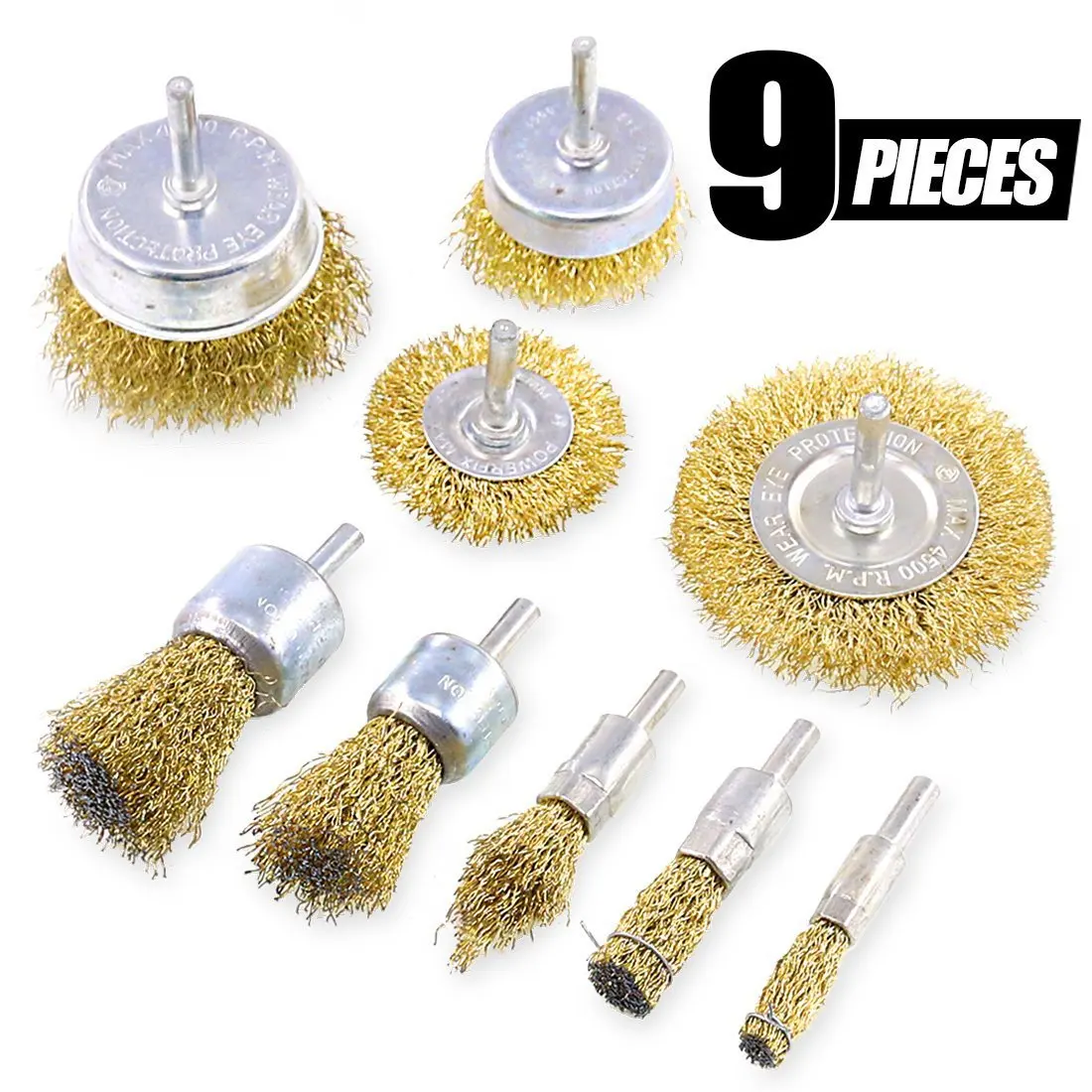 Wheel Cup Brush Set  1/4 Inch Shank Electric Drill  Brush For Cleaning Rust