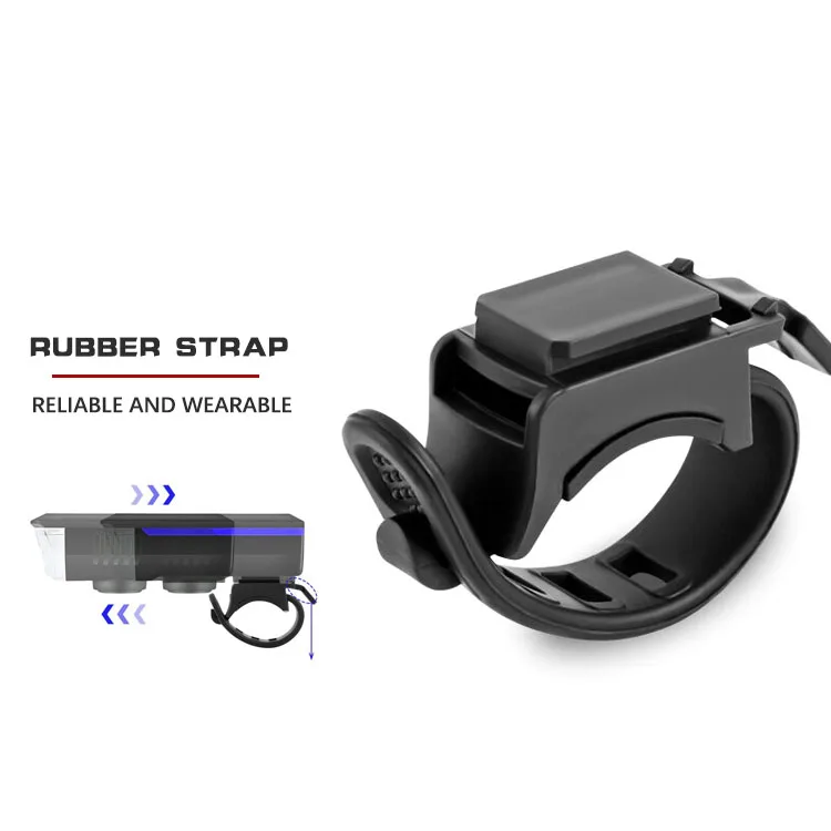 Solar Charging Waterproof Bike Light Waterproof 120 Db Loud Warning USB Rechargeable LED Bicycle Front Light