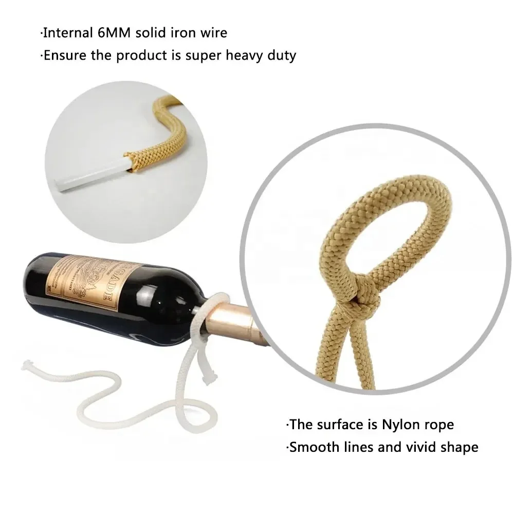 Rope Red Wine Rack Snake Bracket Wine Bottle Holder Modern Style For Home Decoration Table Decor Wine Cabinet Display