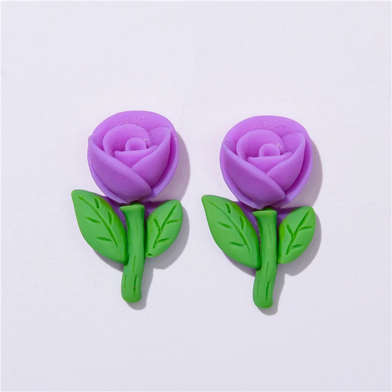 New Rose Resin Charms Beautiful flowers Resin Flower For Decoration