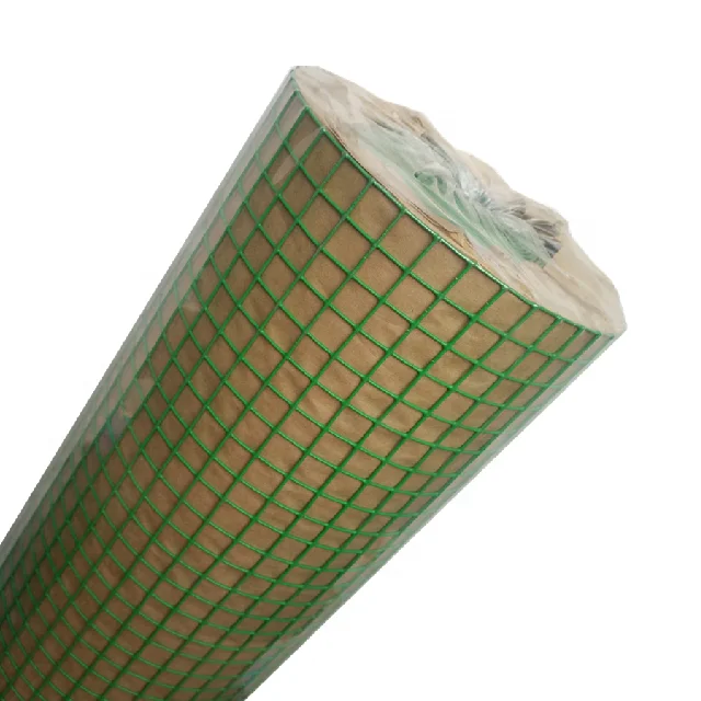 1/2' PVC coated welded wire mesh rolls used for chicken cages/garden fence