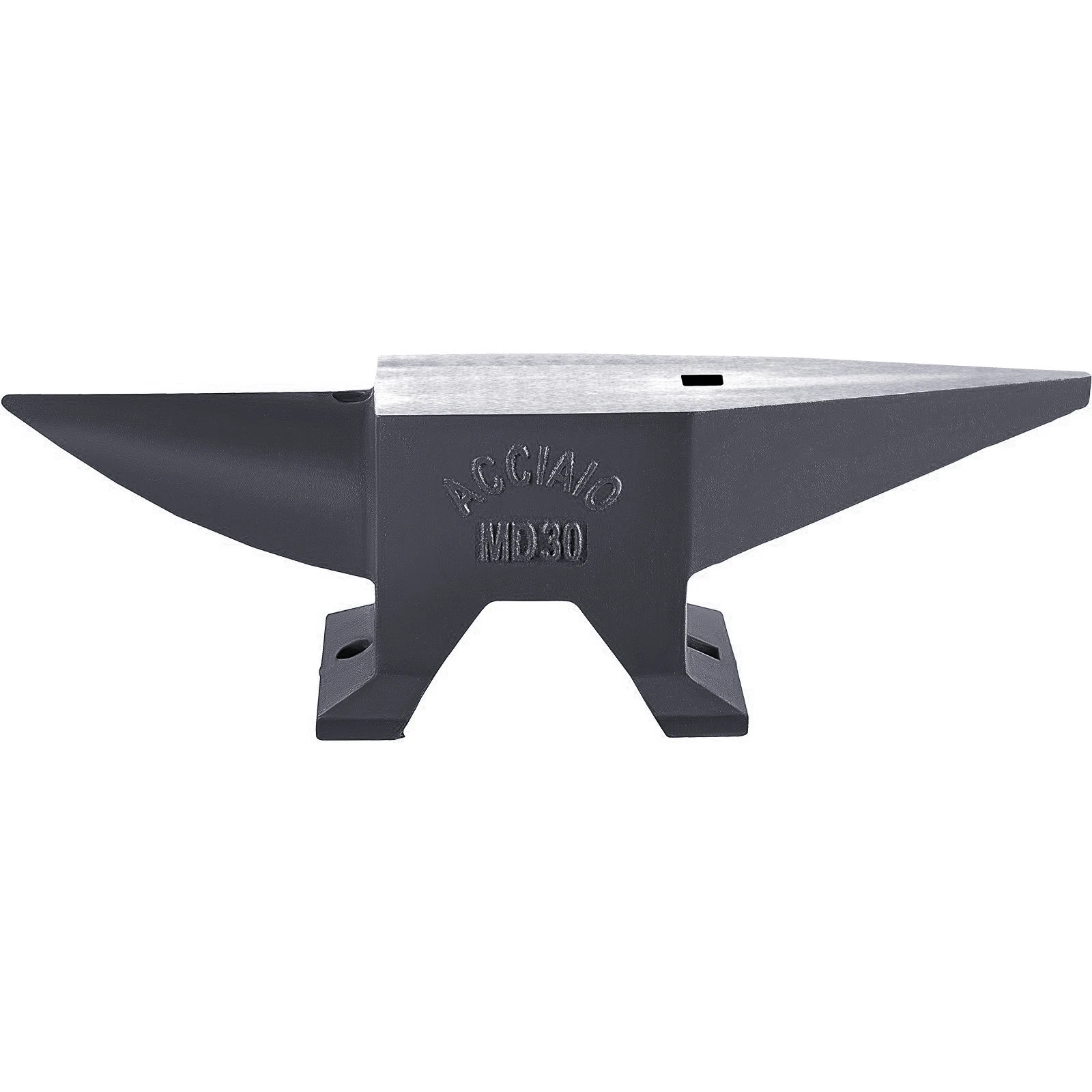 22 Lbs Single Horn Anvil With Large Counter Top Stable Base High Hardness Rugged Round Hole for Bending Hammering