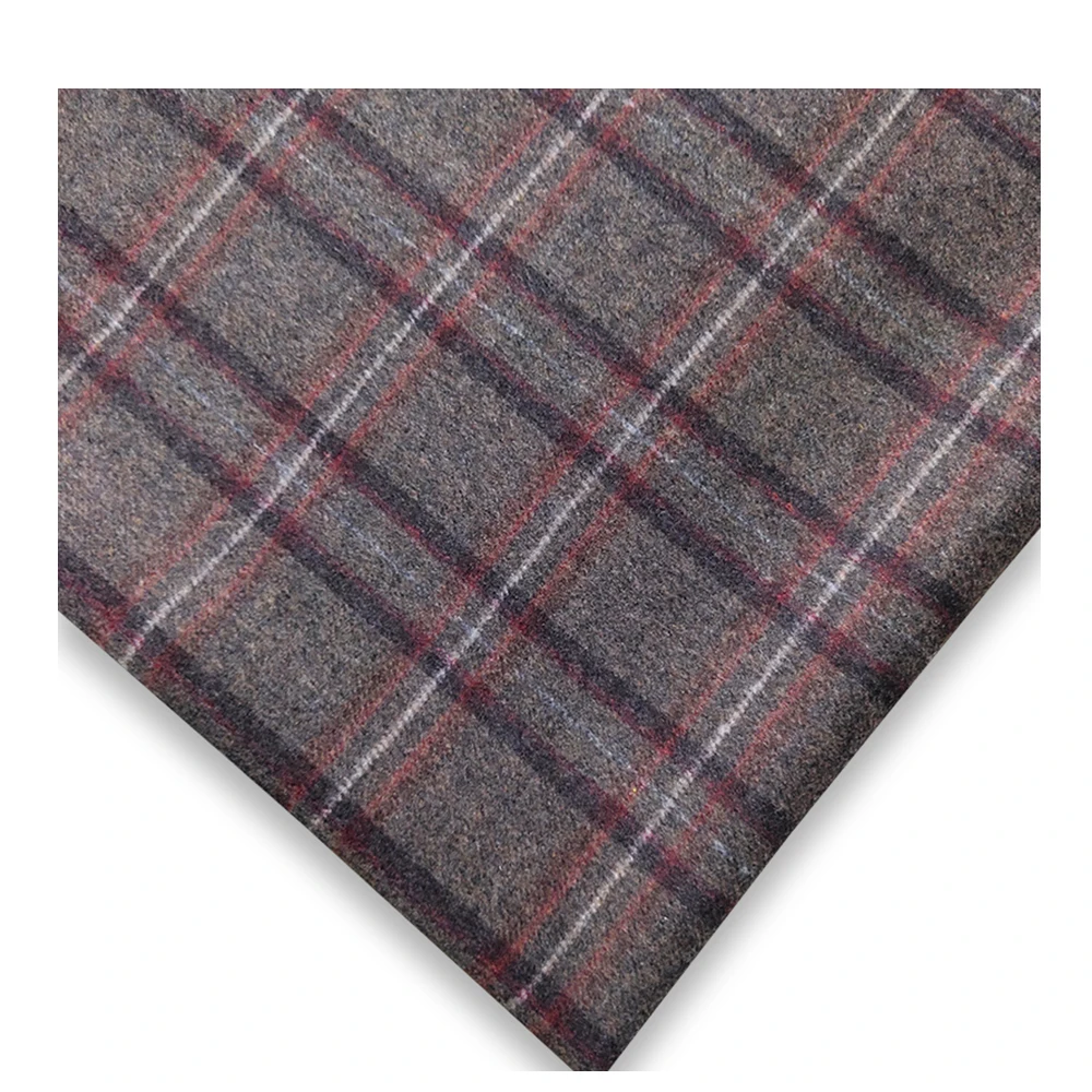 Direct selling Yarn-dyed  Check cloth woolen cashmere fabric for coats wholesale