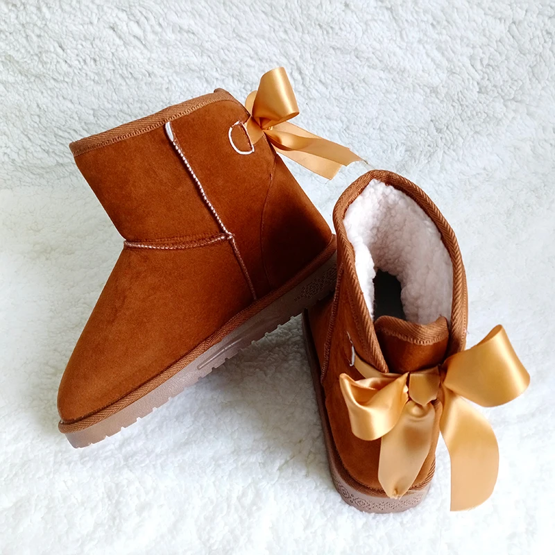 Newly Listed Suede Comfortable and Warm Snow Boots Fashion Cotton Winter Medium Tube Snow Boots for Women